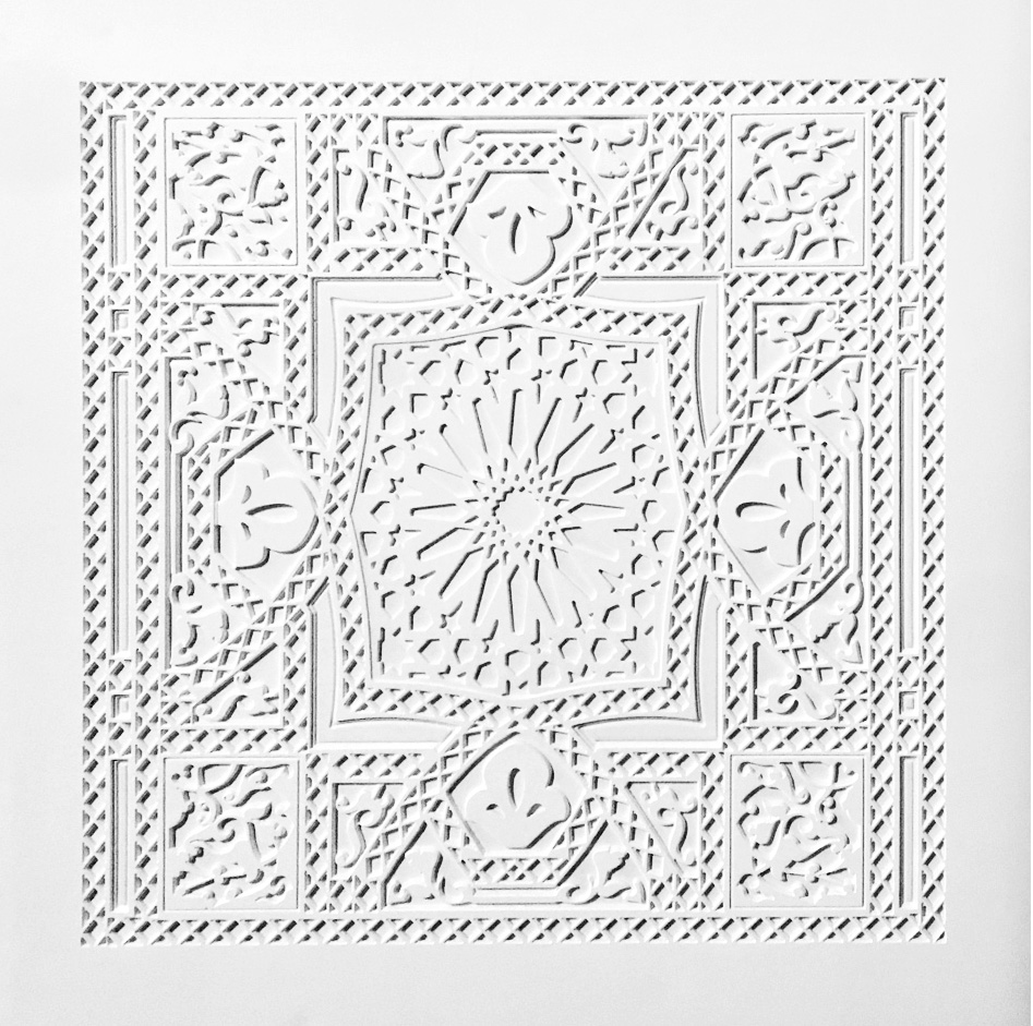 m423 rosace au plafond carre style oriental a coller