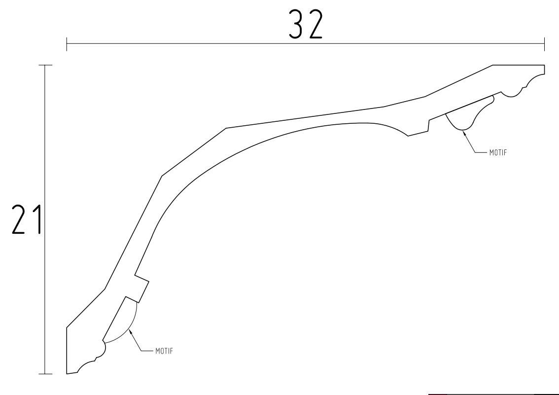 D903 corniche ornementee a coller sur le plafond