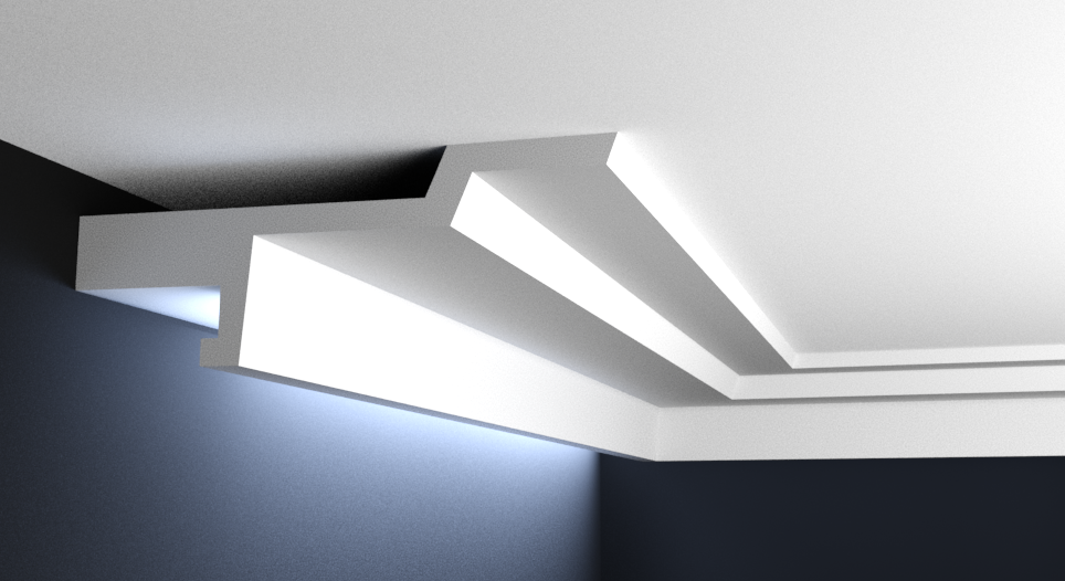 corniche style contemporain plafond profil lumineux
