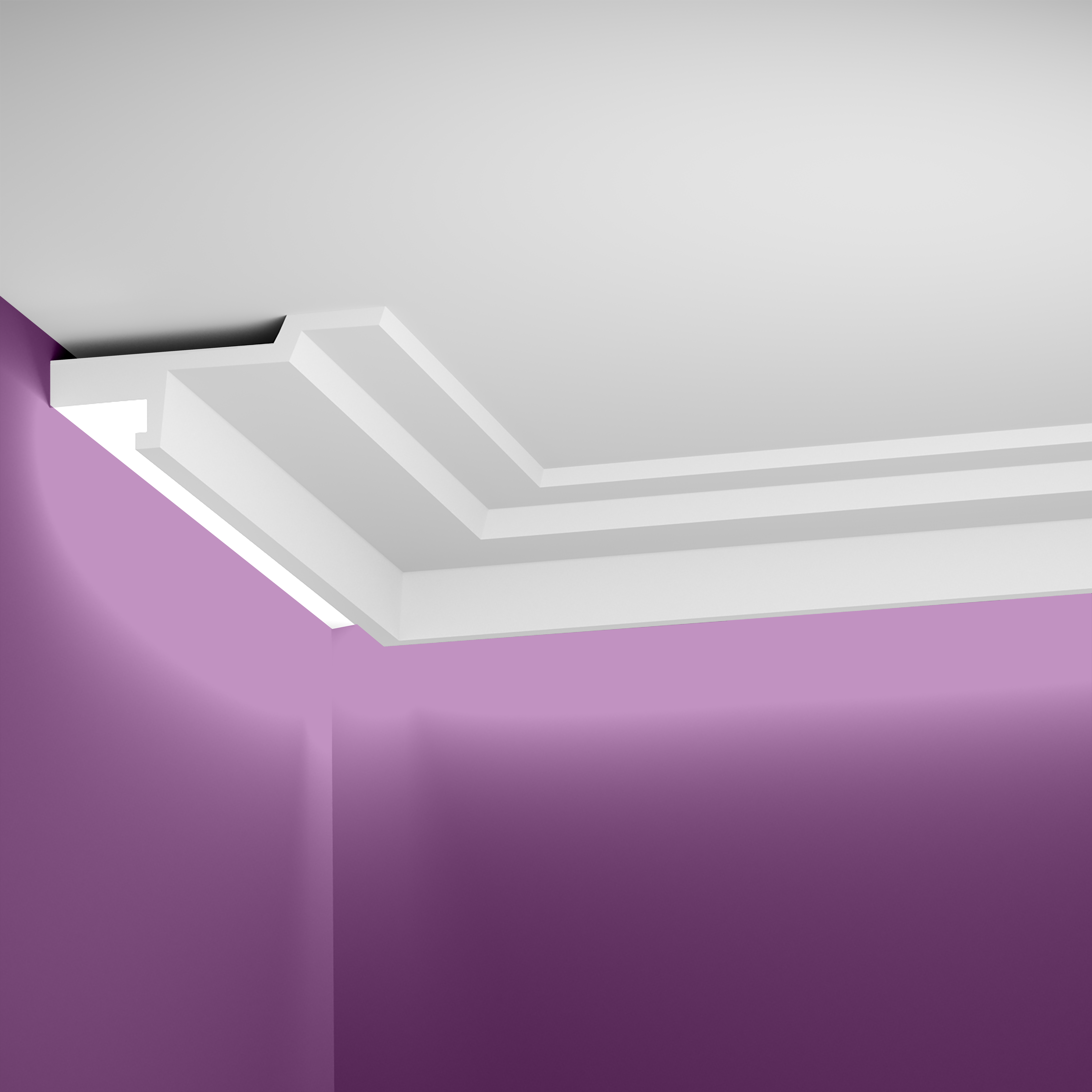 corniche eclairage indirect a coller au plafond en staff