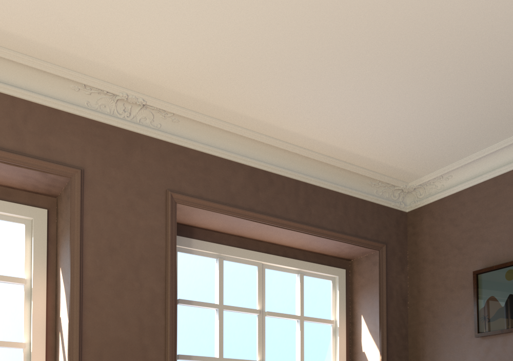 corniche D616B et angle D616A gamme inspiration en staff