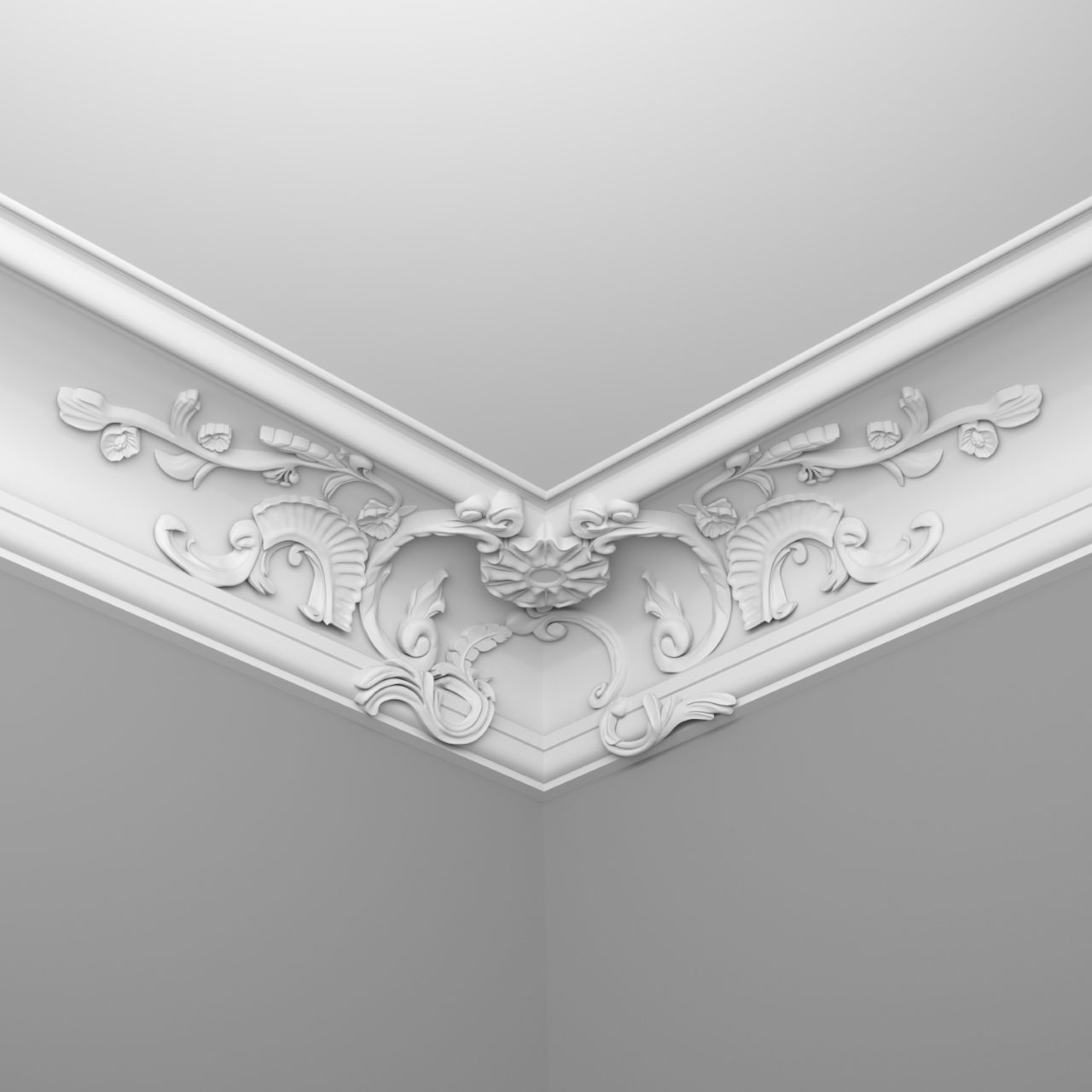 D652A cartouche d'angle gamme inspiration corniche