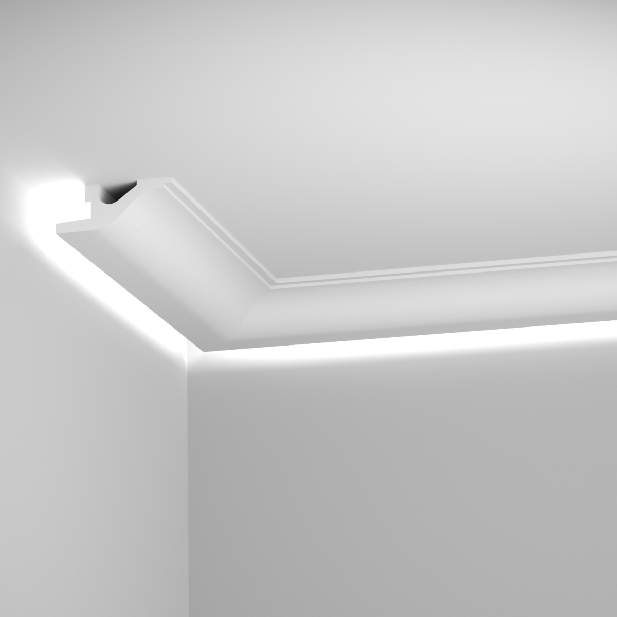 corniche eclairage indirect a coller au plafond en staff