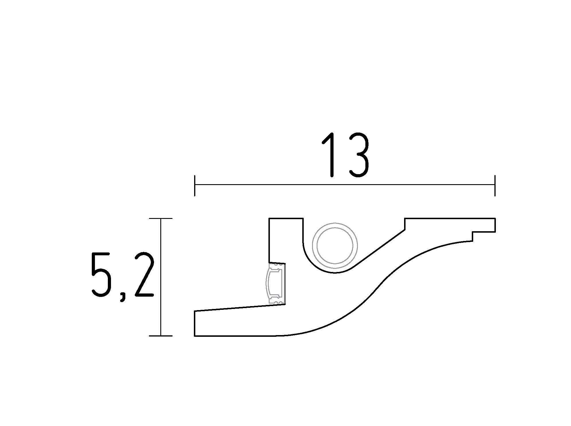 Schema corniche D109 eclairage indirect collage sur le mur