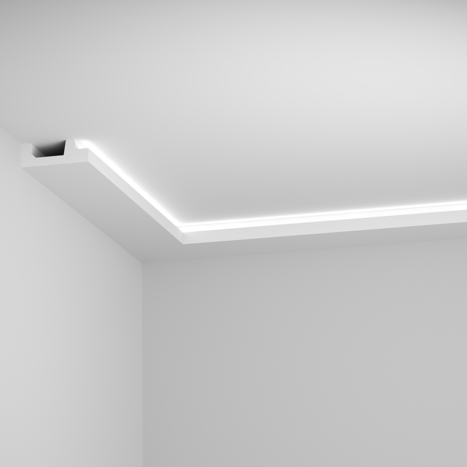 corniche eclairage indirect a coller au plafond en staff