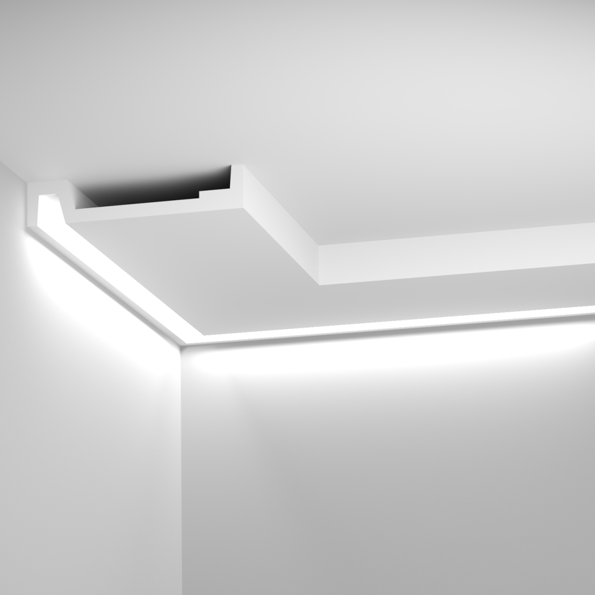 corniche d124 eclairage indirect a coller au plafond en staff