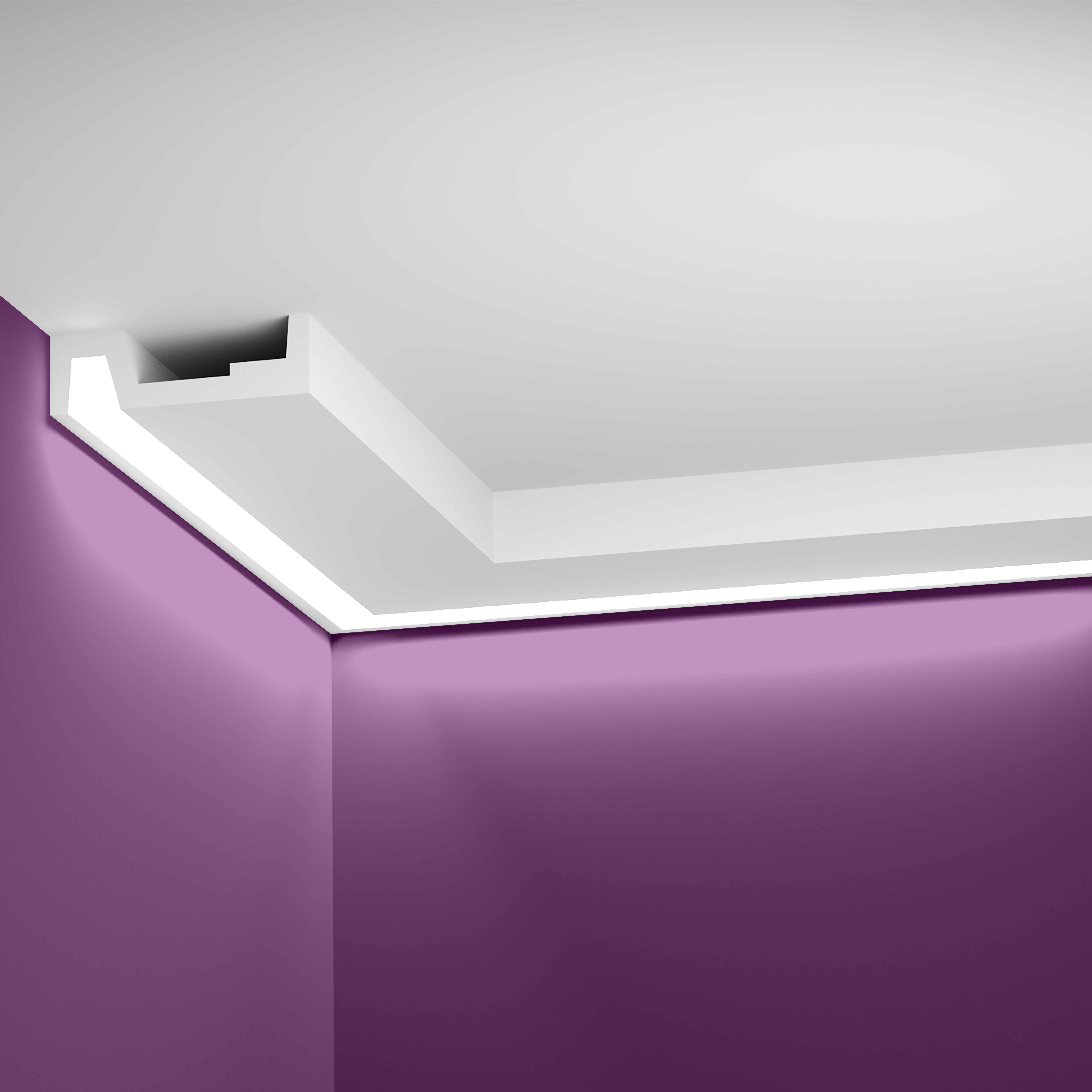 corniche eclairage indirect a coller au plafond en staff