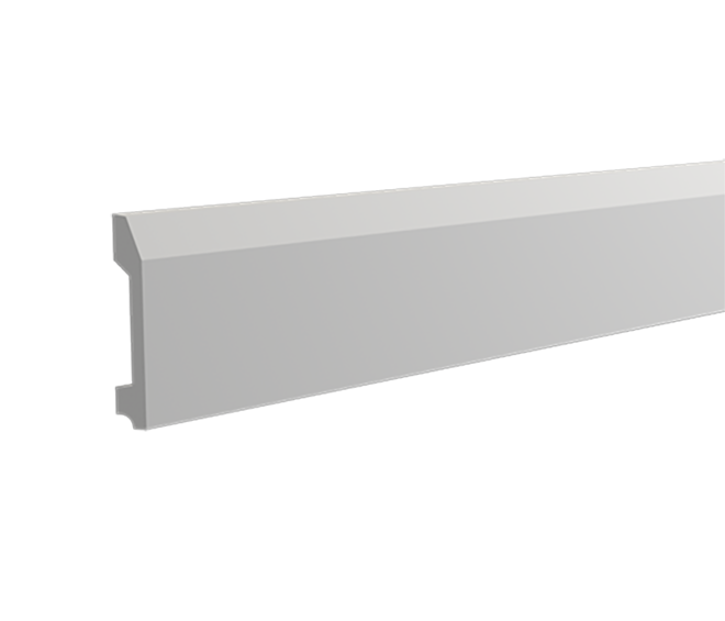 Plinthe passe cable en staff hauteur 8 cm a coller longueur de 2 ml