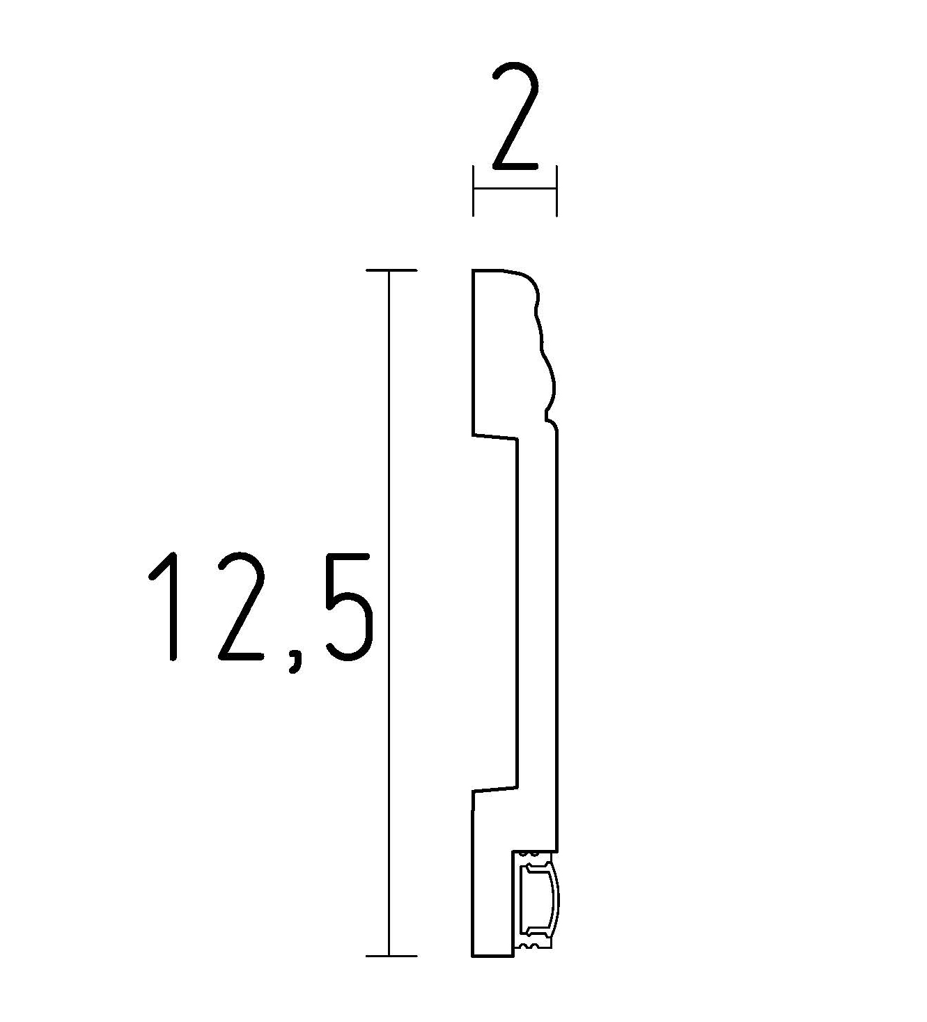 Plinthe classique en staff pour coller sur les murs