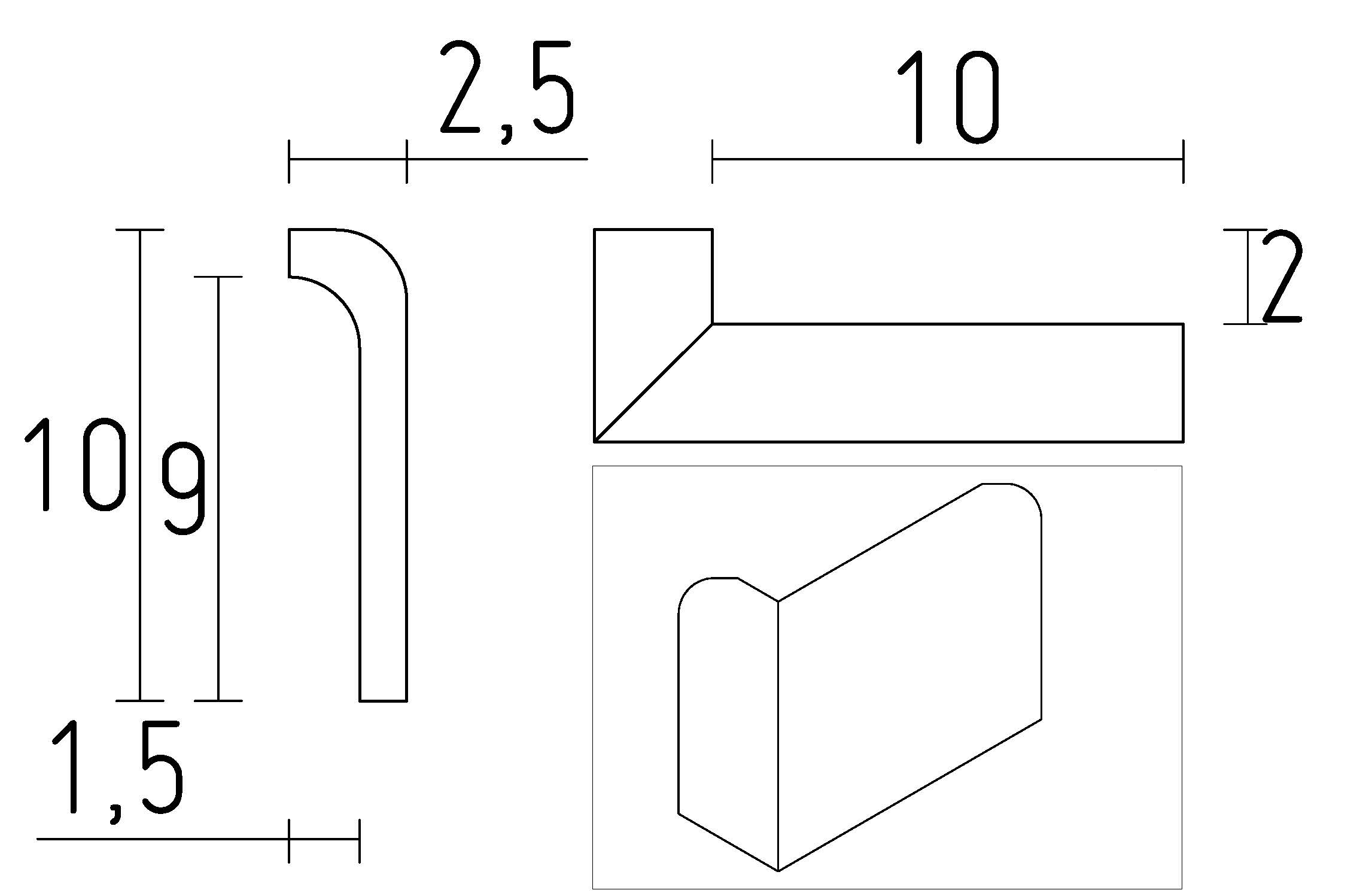 angle sortant pour surplinthe ou plintrhe de trecouvrement en platre