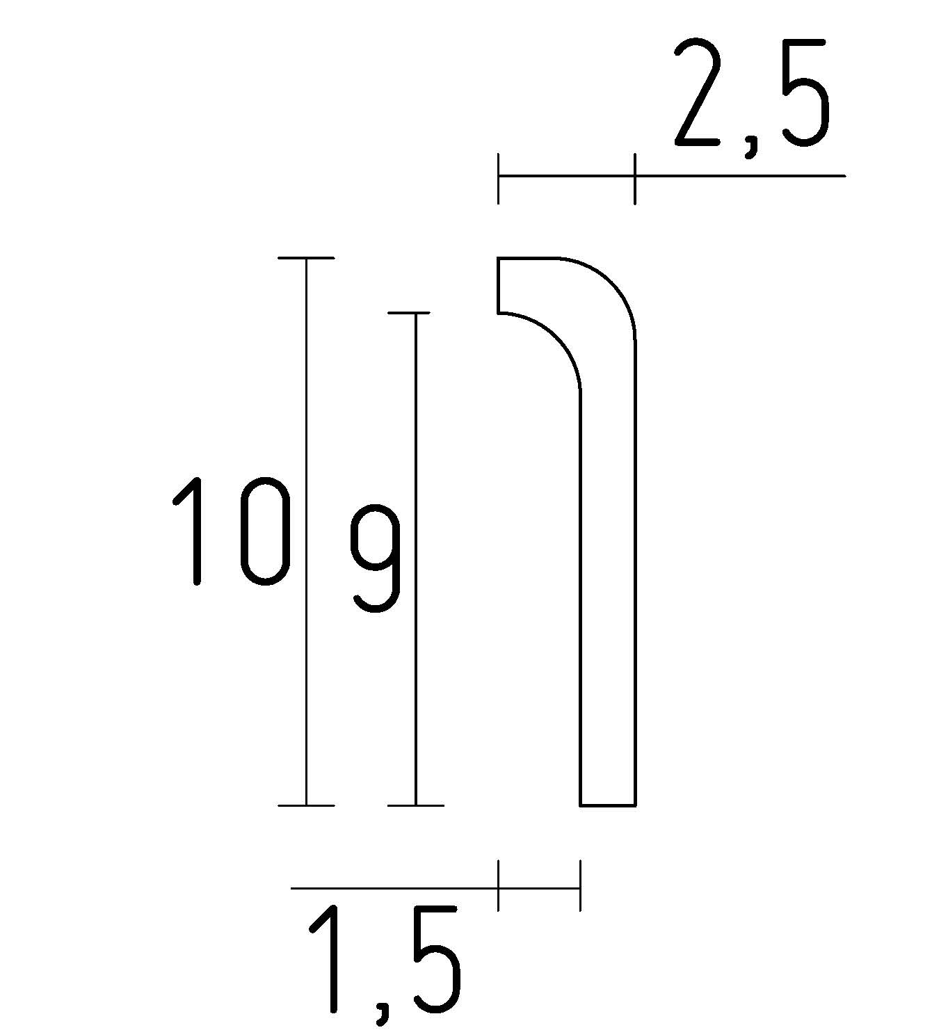schema surplinthe arrondie 10 cm dde hauteur en staff en platre facile a coller