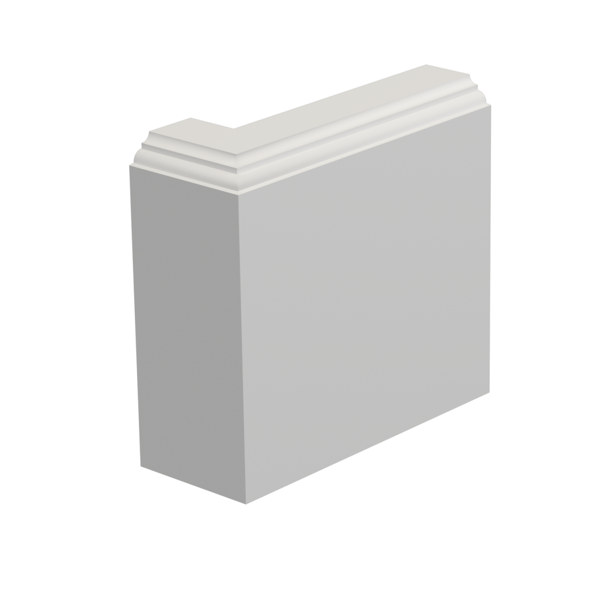 Angle de plinthe en staff de hauteur 12 cm a coller