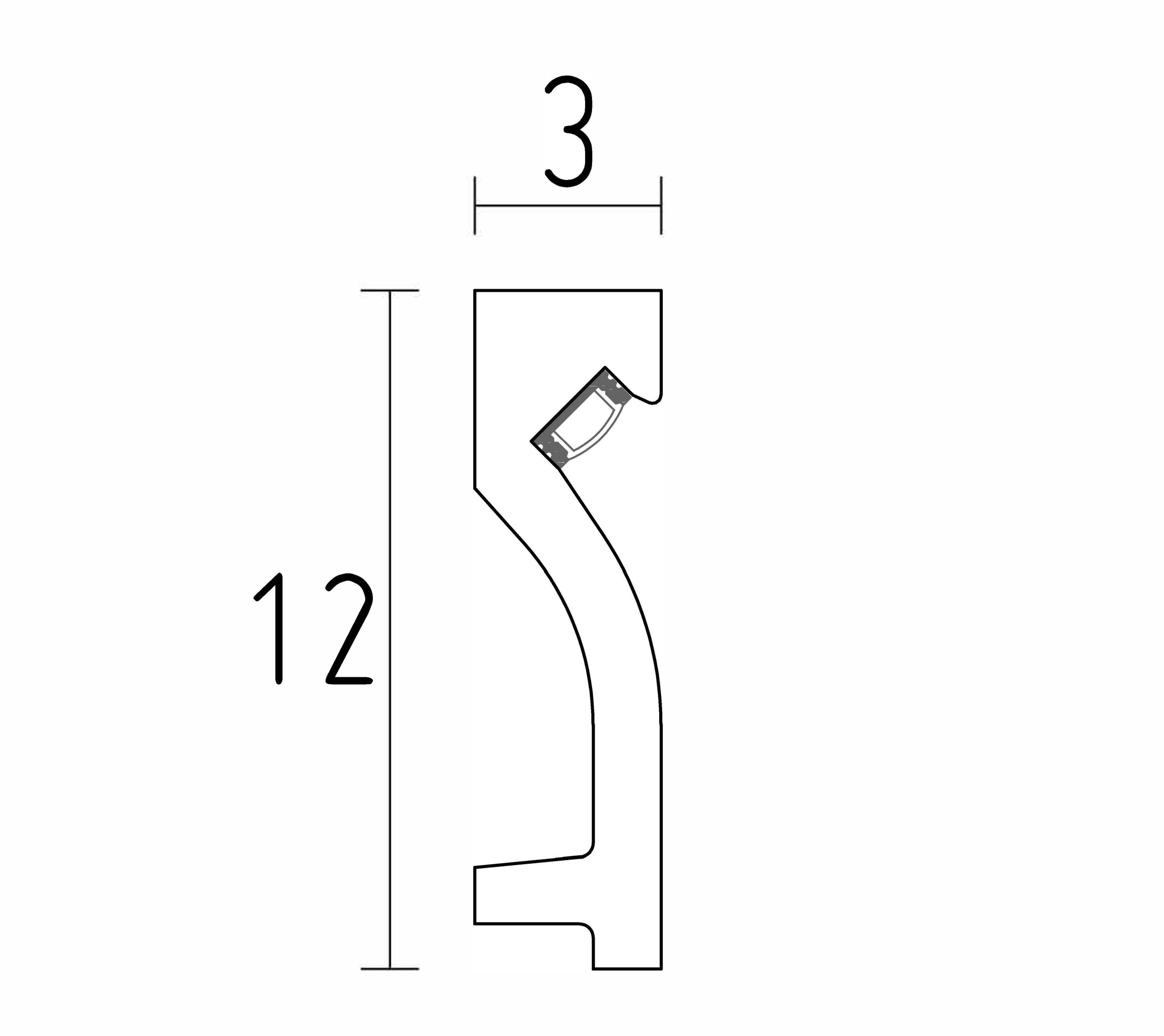 schema plinthe eclairante en staff avec led
