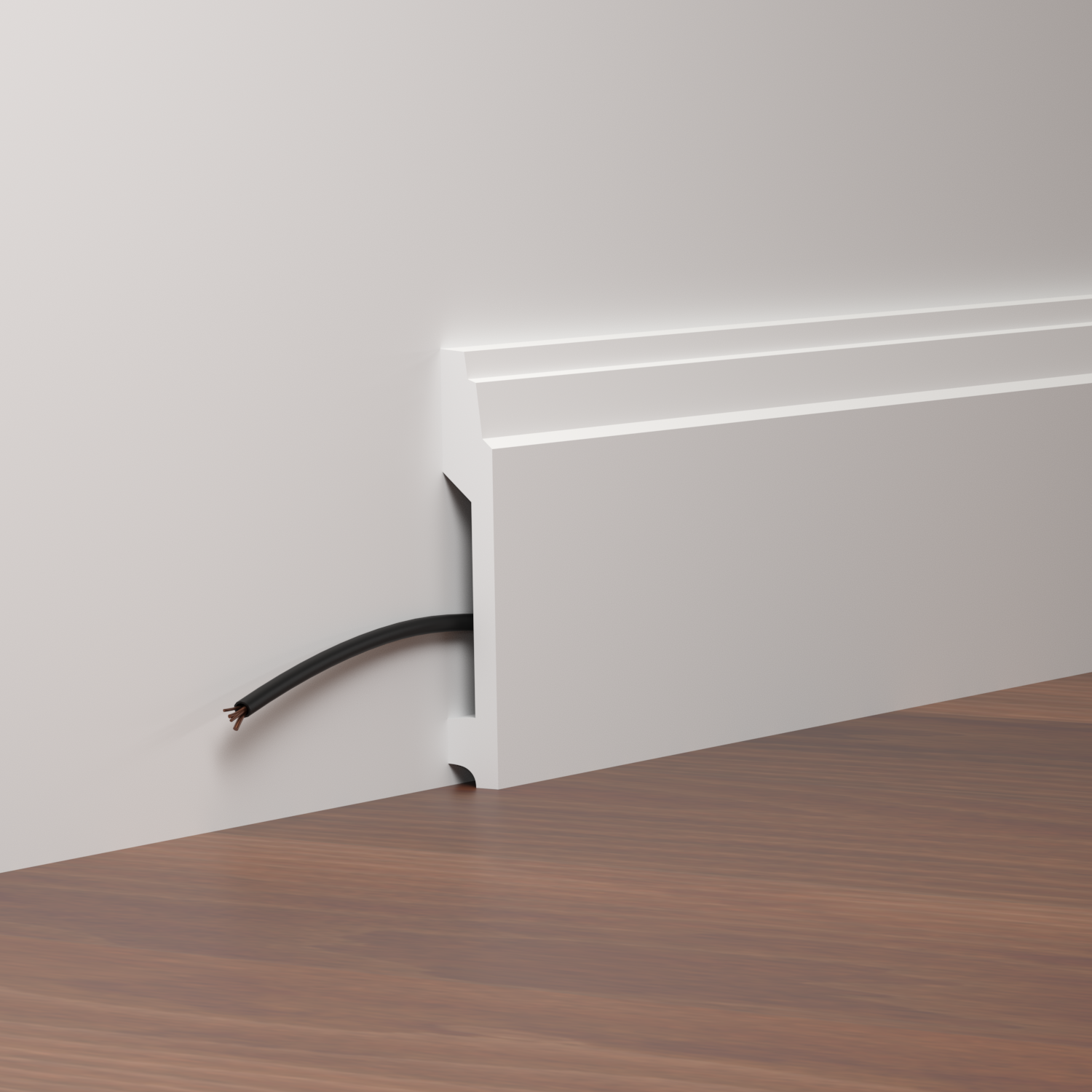 Plinthe passe cable de hauteur 10 cm art deco moderne facile a poser