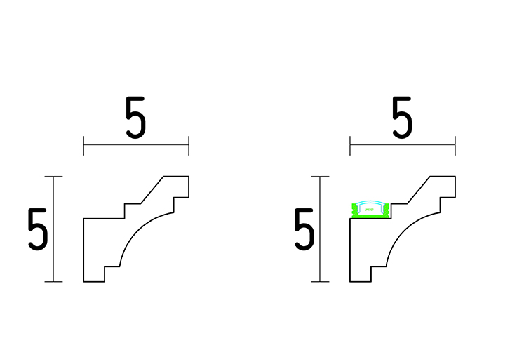 Schema corcnihe D556 de petites dimensions style contemporain en staff