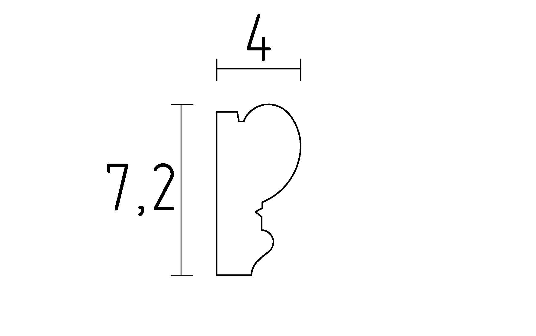 Moulure en staff classique a coller au mur ou au plafond