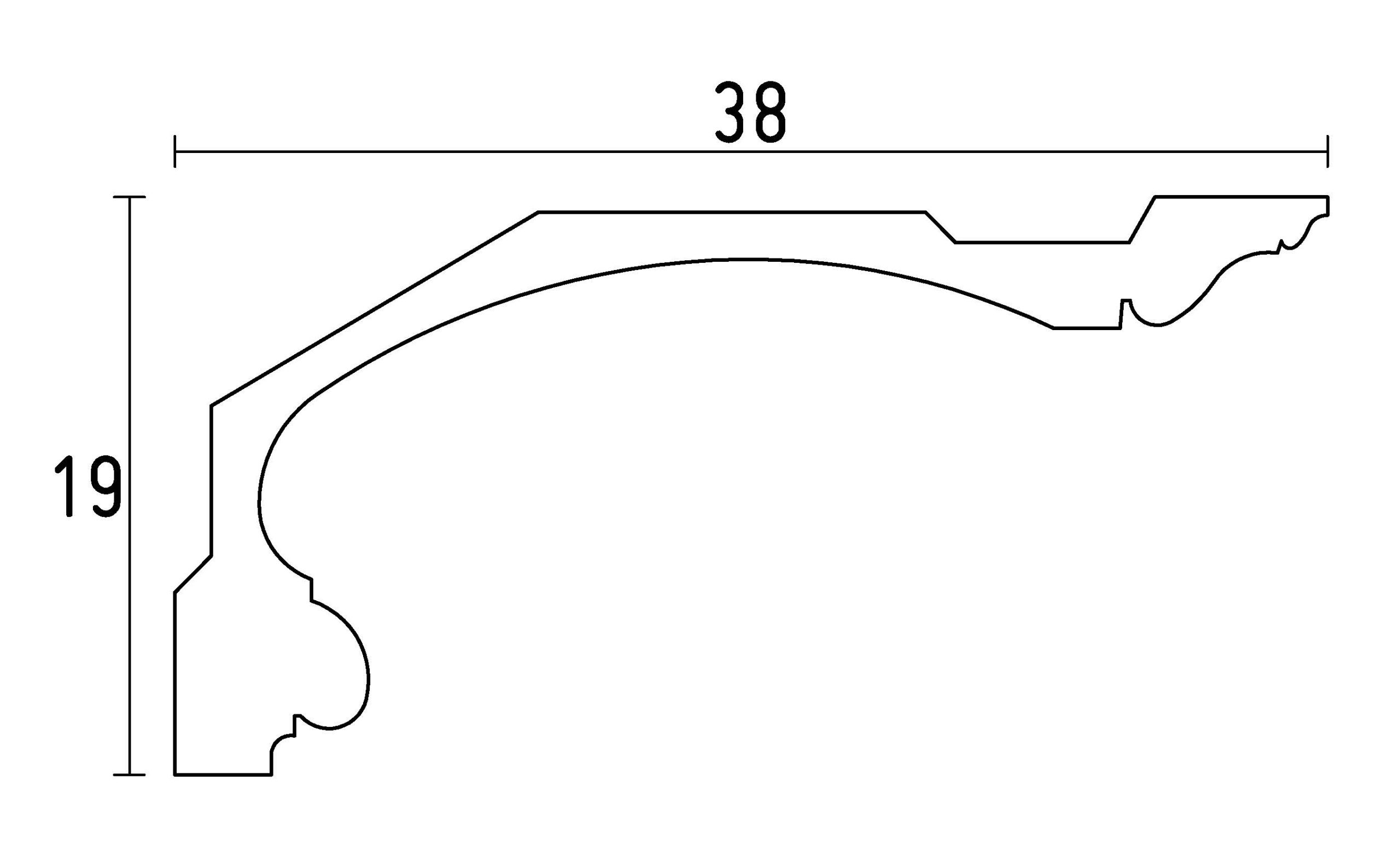 Corniche classique D658 a coller au plafond en staff