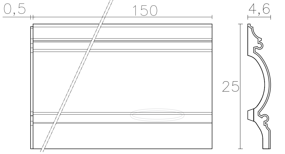 Schéma de plinthe version XXL en staff