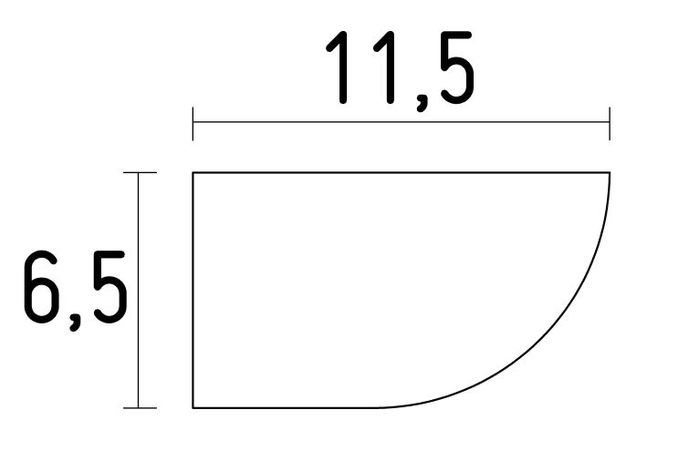 Schema d'un talon de porte pour pllinthe de grandes dimensions