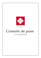 conseils de pose pour des U et des équerres