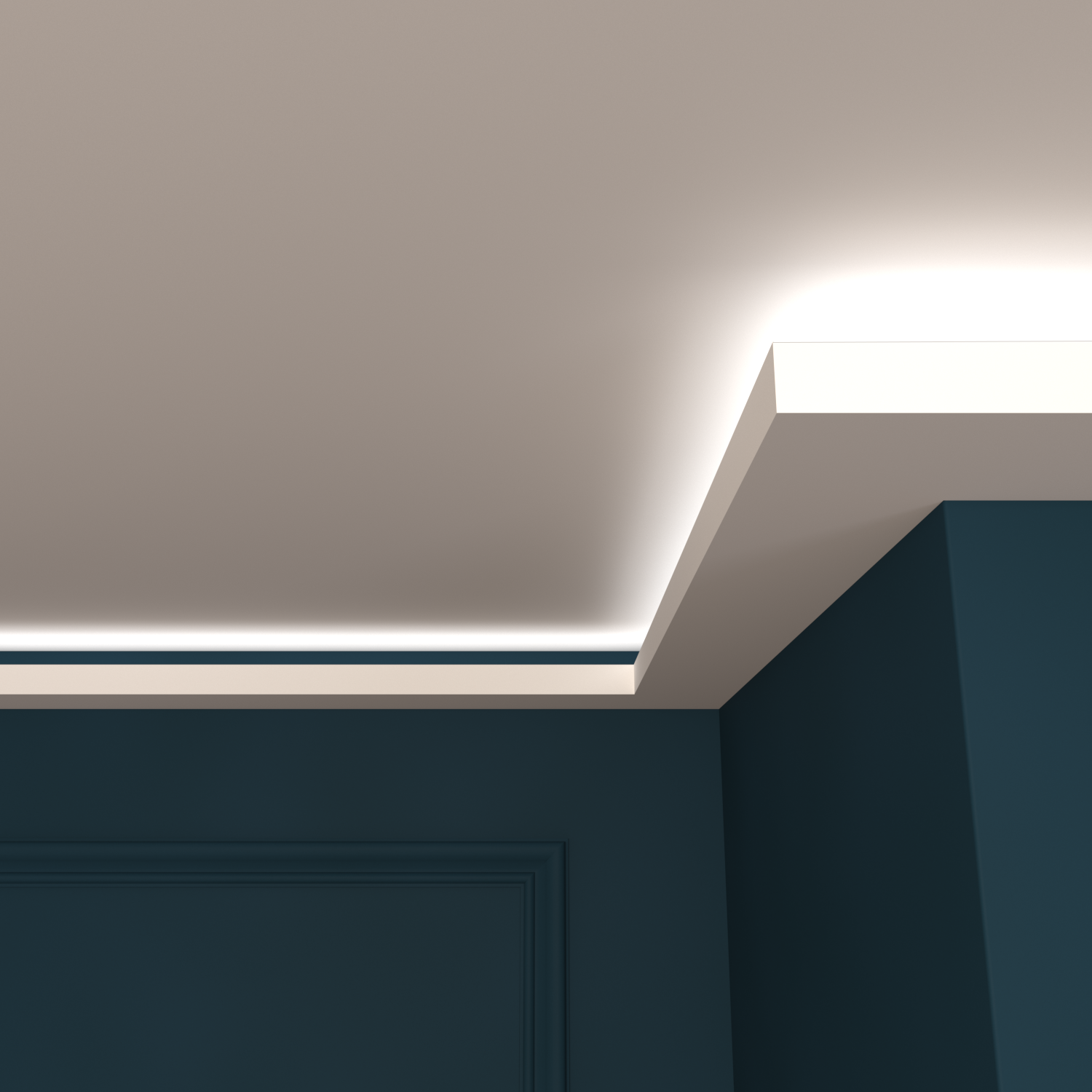 Eclairage indirect avec le profil gamme Staff &Design SDPA2