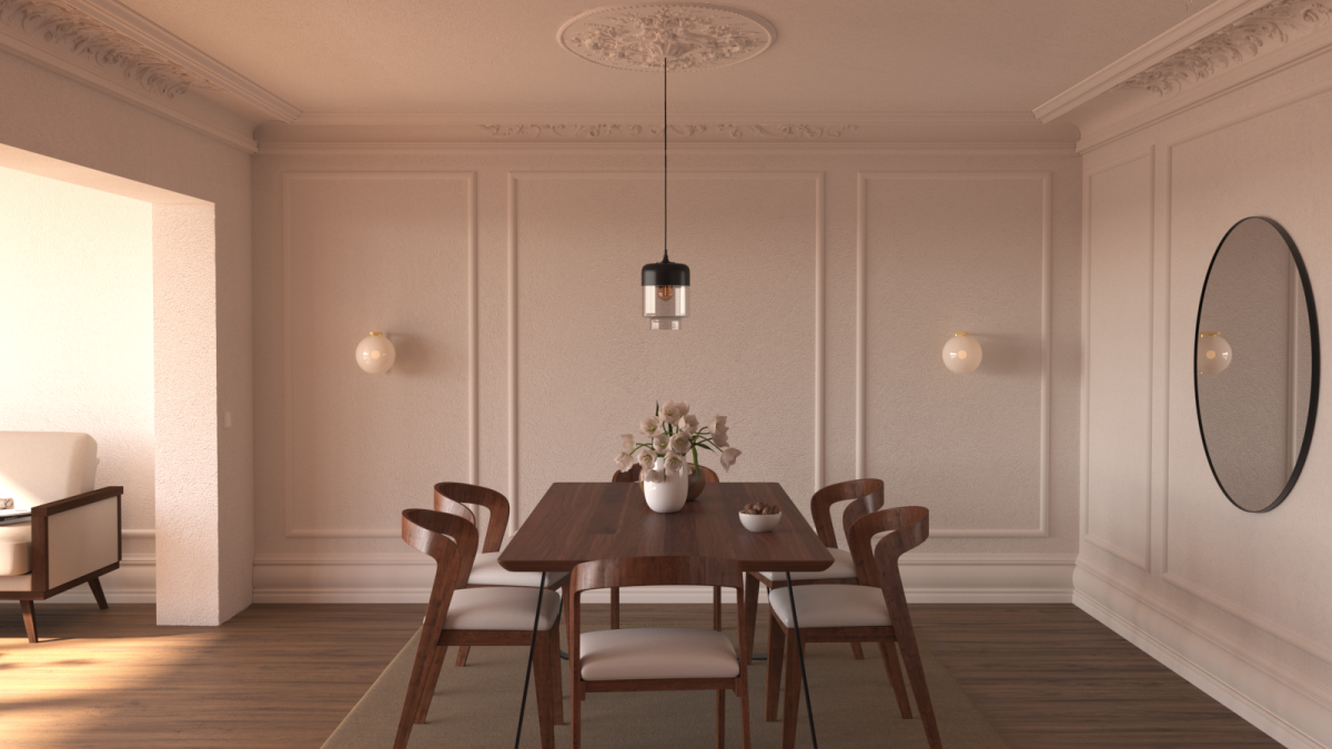 Originalité et authenticité avec la corniche de plafond ornementée D882B