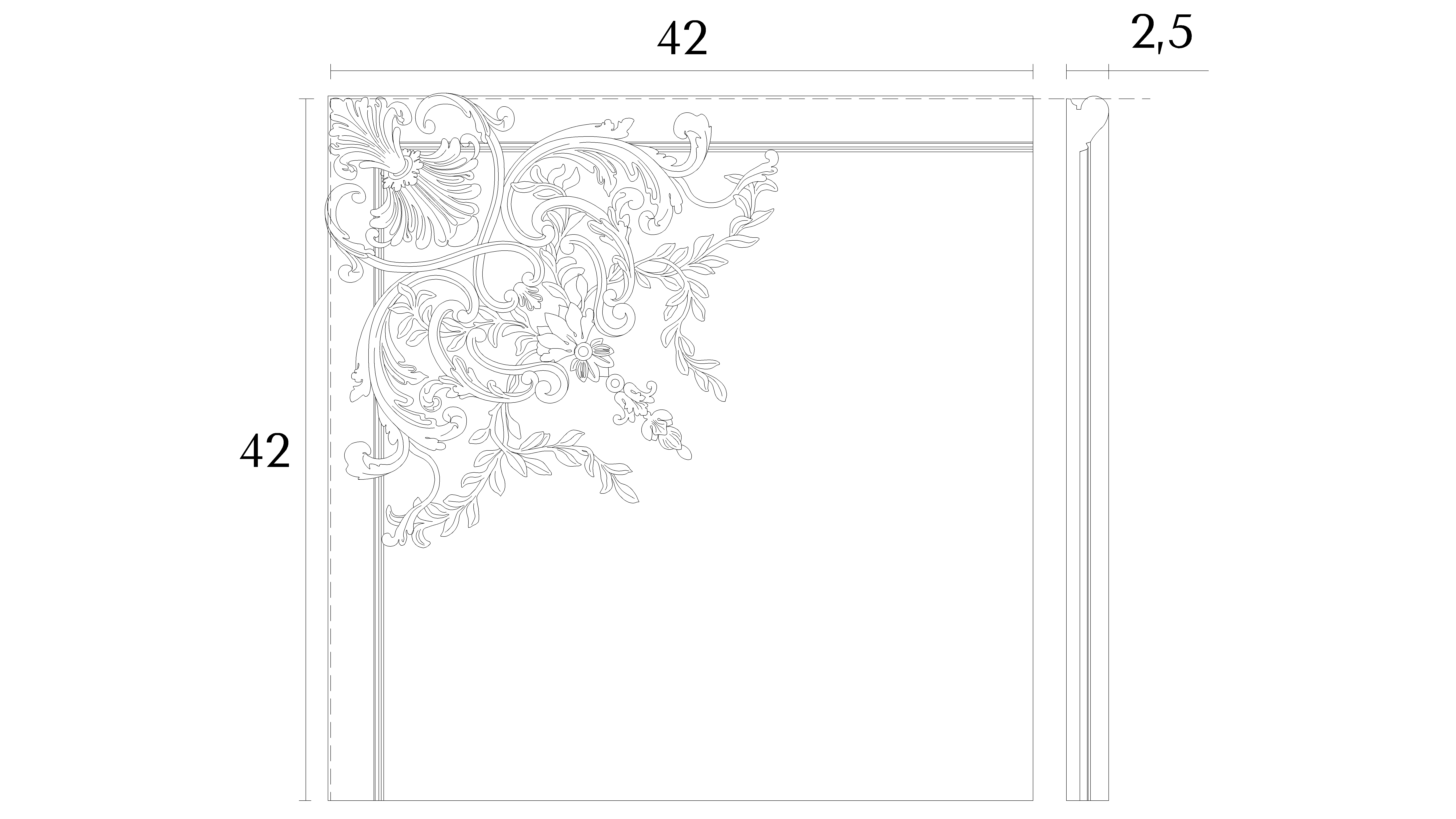 Schema collection promenade aux tuileries 1213BH lambris ornementé