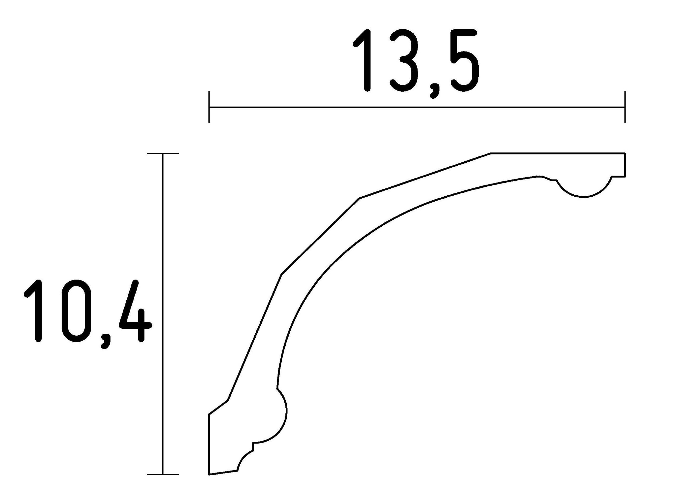 Optez pour la corniche D624 discrète et indémodable en staff