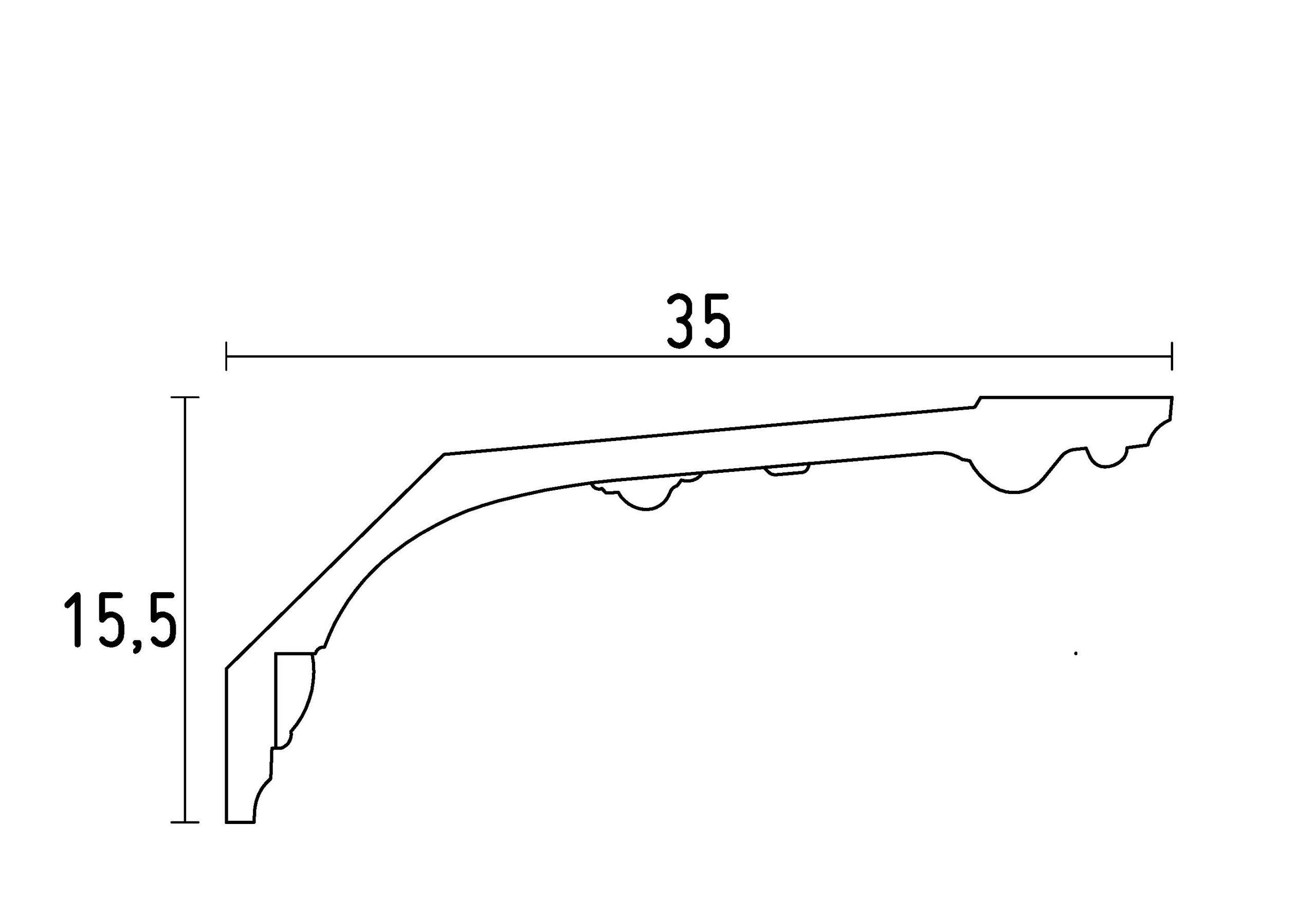 Corniche de plafond D897 à coller